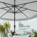 Outsunny 3 m Garden Parasol with Tilt & Crank, UPF30+ Outdoor Table Umbrella