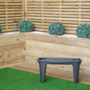 2 in 1 Grey Plastic Garden Kneeler and Stool with Storage Area