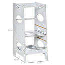 HOMCOM Kids Step Stool -  Grey