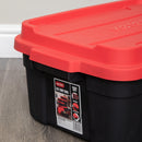 11L/37L/140L Black and Red Small Tuff Stackable Storage Box with Lid and Carry Handles