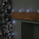 2.7m Set Of 10 Twinkling Christmas Starburst String Lights With 200 White LEDs