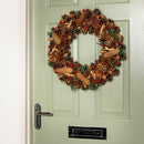 Winter Spice Hanging Christmas Wreath with Pine Cones Berries & Dried Fruit