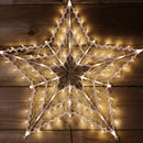 52cm Light up Christmas Star Silhouette Hanging Decoration with 100 Warm White LEDs