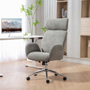 HOMCOM Office Chair With Adjustable Headrest, Comfy Desk Chair, Dark Grey