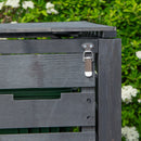 74cm x 1.16m Outdoor Wooden Garden Wheelie Bin Store Storage for 1 Bin in Dark Grey