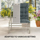 Outsunny 3 Piece Bistro Set, Outdoor Table And Chair Set With Footstool