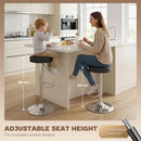 HOMCOM Bar Stools Set of 2, Height Adjustable Breakfast Bar Chairs, Black