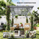 Outsunny 2 x 2m Wooden Pergola Kit, Garden Gazebo Shelter, Grey