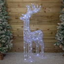 1.15m Light up Soft Acrylic Christmas Reindeer with 160 White LEDs