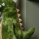1.17m Humongous Green Standing Christmas Dinosaur With Santa Hat