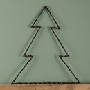 73cm x 80cm Light up Dewdrop Metal Christmas Tree with Garden Stake & Warm White LEDs