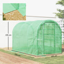 Outsunny 3 X 2 X 2m Polytunnel Greenhouse With Door, Galvanised Steel Frame