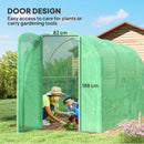 Outsunny 3 X 2 X 2m Polytunnel Greenhouse With Door, Galvanised Steel Frame