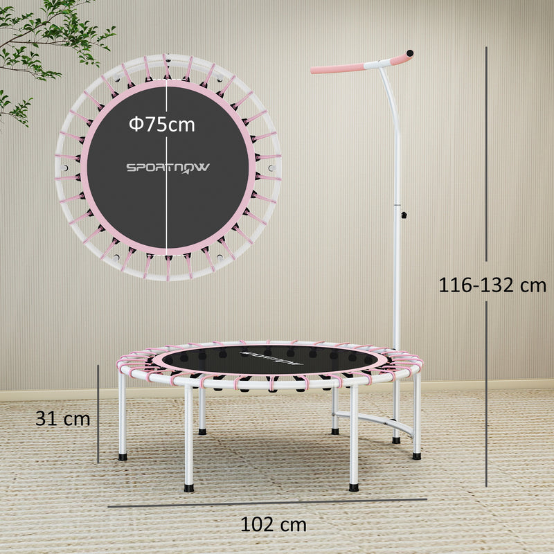 SPORTNOW Fitness Trampoline with 5-Level Adjustable Handle