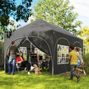 Outsunny 3 X 6m Pop Up Gazebo With Sides, Peak Top Garden Party Tent Marquee