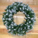 55cm Premier Christmas Snow Tipped Green Pine PVC Door Wreath