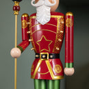 119cm Light Up Nutcracker Soldier LED Christmas Metal Ornament Home Decoration