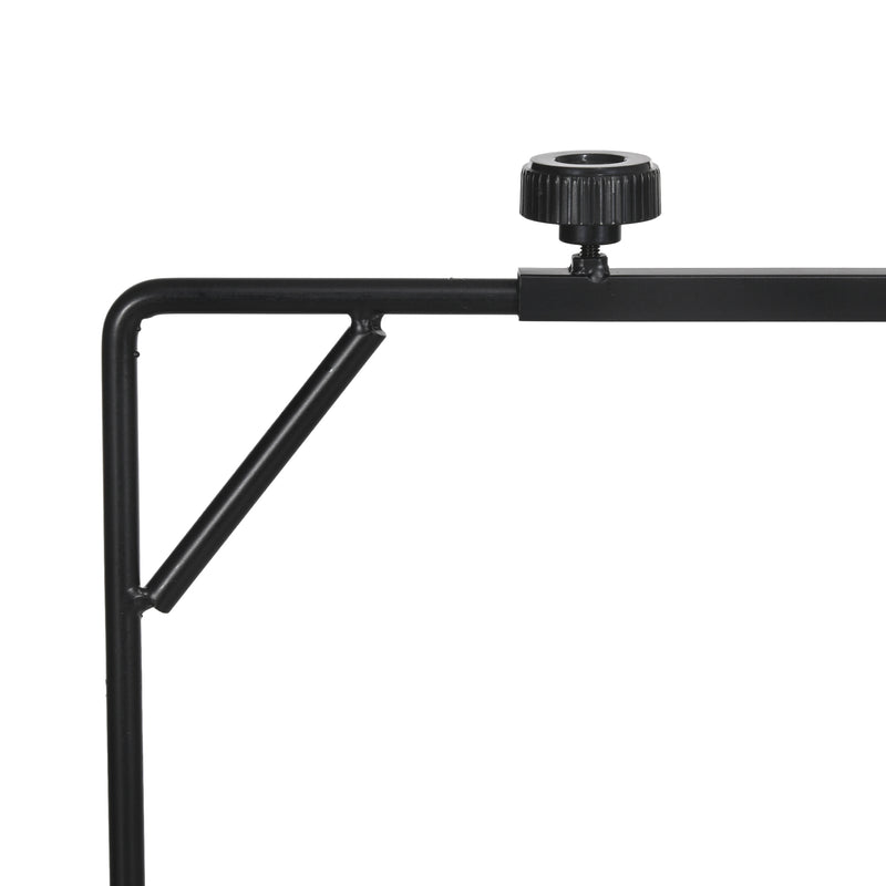 86-129Hcm PawHut Reptile Lamp Stand, Adjustable Lamp Holder w/ Base, Hook