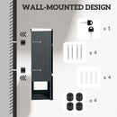 HOMCOM Modern Wall Mounted Post Box, Weatherproof Letterbox with Lock