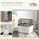PawHut Hamster Cage, Two-Tier Gerbil Cage w/ Deep Bottom, Ramp, Food Dish