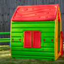 1.09m Yellow & Red Kids Indoor Outdoor Plastic Wendy House Magical Playhouse