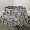 Samuel Alexander KD Willow Christmas Tree Skirt Wicker Rattan Light Grey