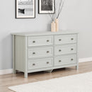 HARBOR 6 DRAWER WIDE CHEST - DOVE GREY