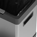 HOMCOM 20+14L Double Kitchen Bin, Pedal Bin With Soft-Close Lid, Silver
