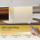 HOMCOM Extendable Coffee Table, Living Room Table with LED Lights, White