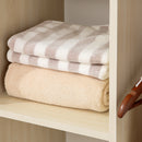 HOMCOM Rolling Open Wardrobe Hanging Rail Storage Shelves for Clothes