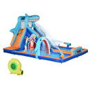 Outsunny 6 In 1 Kids Bouncy Castle W/ Slide, Pool, Trampoline, Blower