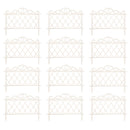 27cm x 48cm  Plastic Garden Border Fence Edging with Lattice Design