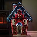 66cm Light up Gingerbread House Christmas Decoration with Red and White LEDs