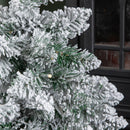 2ft (60cm) Battery Operated Snow Flocked Mini Christmas Tree in Silver Pot with Warm White LEDs