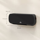 HOMCOM Wall Mounted Electric Heater with Timer Overheat Protection Black