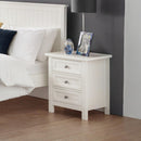 HARBOR 3 DRAWER BEDSIDE - SURF WHITE