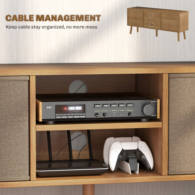 HOMCOM Modern TV Cabinet Stand w/ Shelves & Drawers