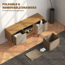 HOMCOM Modern TV Cabinet Stand w/ Shelves & Drawers