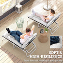 Outsunny Garden Lounge Chair Cushions Set of 2, 220gsm Fabric