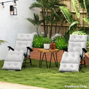Outsunny Garden Lounge Chair Cushions Set of 2, 220gsm Fabric