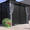 Outsunny 3x3(m) Hardtop Gazebo With Polycarbonate Roof & Sides, Grey