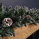 Premier Christmas Rocky Mountain Garland 2.7m  Snow Flocked with Cones