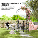 Outsunny 2.17m Steel Garden Arch with Double Gate, Garden Arbor Trellis, Black