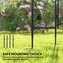 Outsunny 2.17m Steel Garden Arch with Double Gate, Garden Arbor Trellis, Black