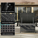 Outsunny PE Rattan Sun Lounger with 4-Level Adjustable Backrest