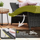 Outsunny PE Rattan Sun Lounger with 4-Level Adjustable Backrest