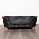 77cm x 58cm Black Plastic Raised Pet Basket with Legs
