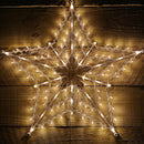 52cm Light up Christmas Star Silhouette Hanging Decoration with 100 Warm White LEDs