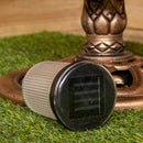 1.1m Bronze Effect Resin Garden Bird Bath & Table With Solar Light