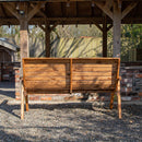 Charles Taylor Hand Made Traditional 3 Seater Chunky Rustic Wooden Garden Bench Furniture Assembled